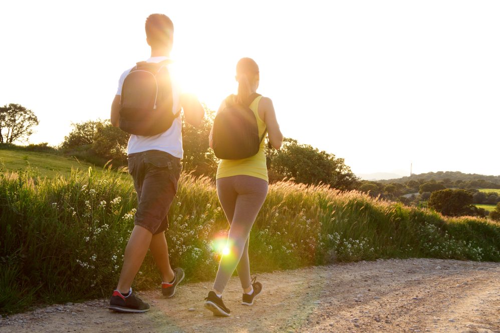 walking couple